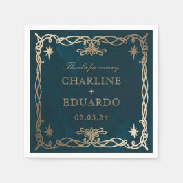 Floden Celestial Fantasy Guld Ivy Bröllop Pappersservett