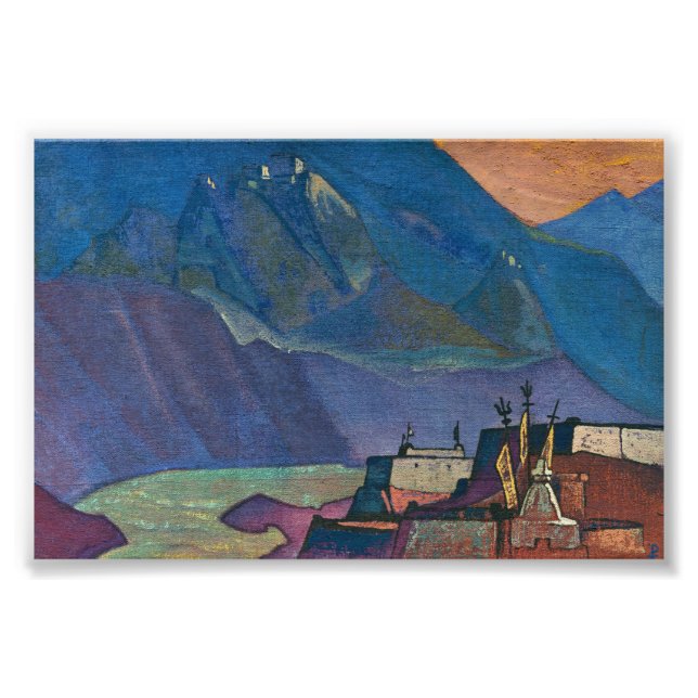 Floden Chandra av Nicholas Roerich Fototryck (Framsidan)