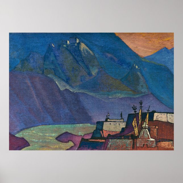 Floden Chandra av Nicholas Roerich Poster (Framsidan)