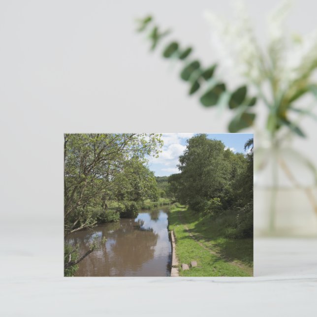 Floden Churnet Cheddleton Stbudsdshire Vykort (Stående Fram)