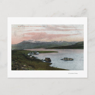 Floden Columbia Riverboat Scene Vykort