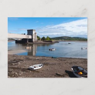 Floden Conwy Rail Bridge och Torn Vykort