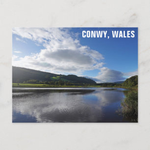 Floden Conwy Wales Wales Resefoto Vykort