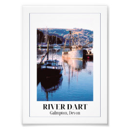Floden Dart, Galmpton, Devon Fototryck