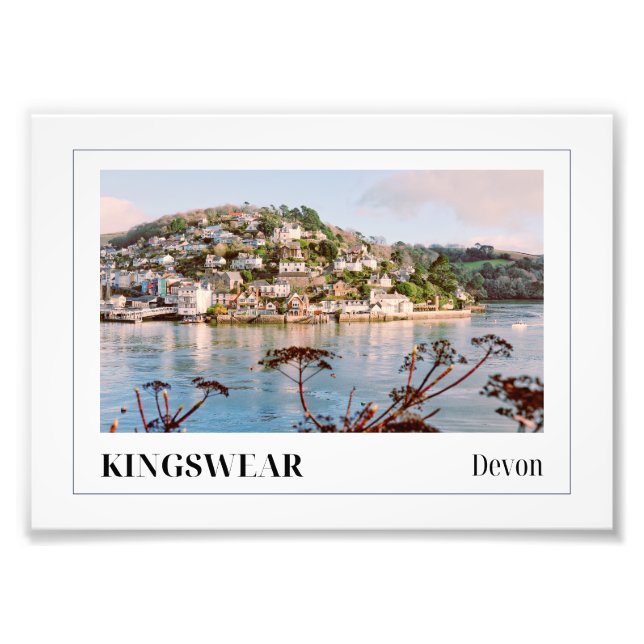 Floden Dart, Kingswear, Devon Fototryck (Framsidan)