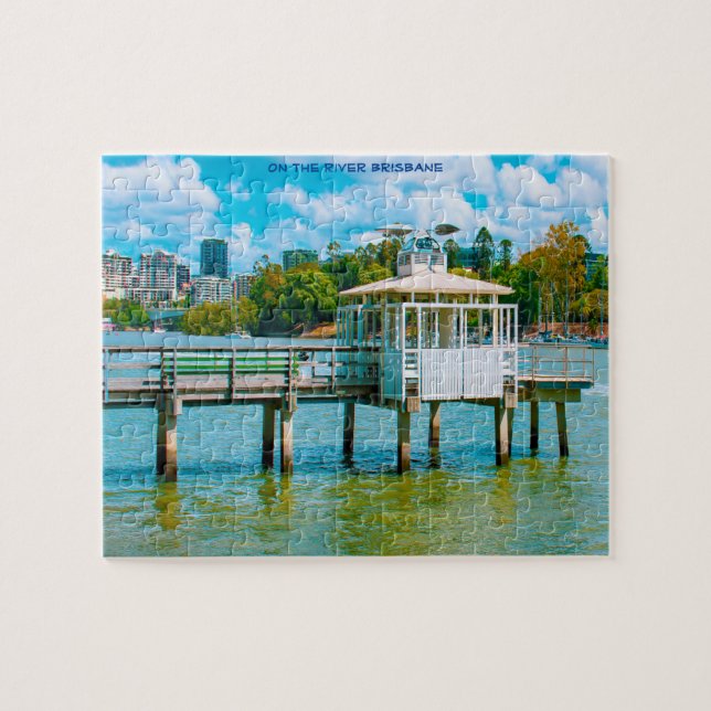 Floden Dock Brisbane Pussel (Horisontell)