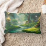 Floden Dreams: Naturens Lugn fångad i Lumbarkudde<br><div class="desc">Ta med dig fridfull natur i ditt rum med den här liggande landskapspillen, med ett häpnadsväckande foto av en kristallklar flodlindning som lätt kan lindras genom lush grönt backe. Den magiska scenen lägger till en serene, storybook charm till din hemdekanter samtidigt som du får plyssa. Oavsett om det är på...</div>