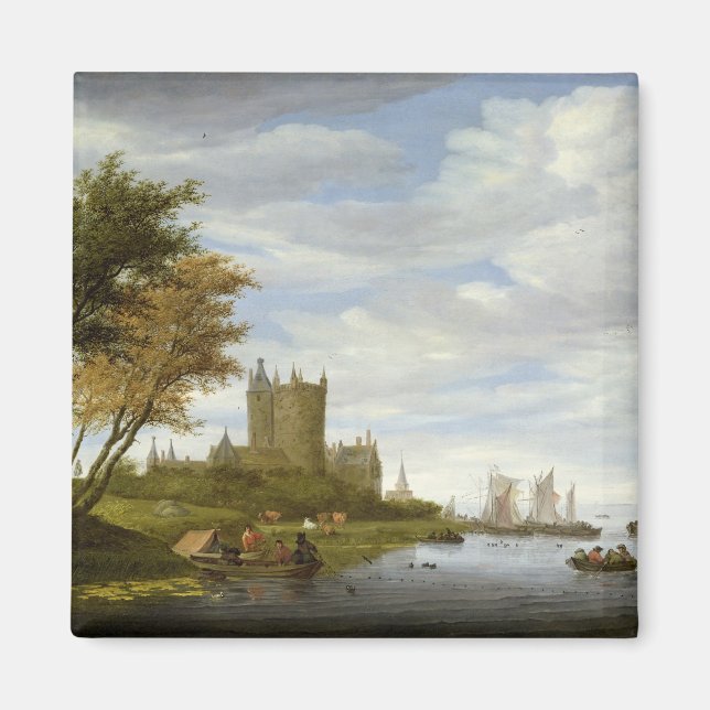 Floden Estuary med slott Magnet (Framsidan)