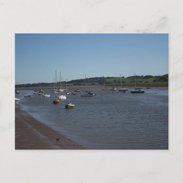 Floden Exe, Topsham, Devon, Förenade kungariket Vykort (Framsida)