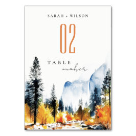 Floden Fall Winter Ligcape Bröllop Bordsnummer