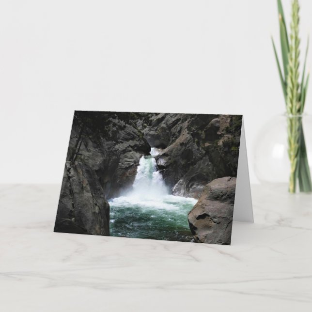 Floden Falls, Kung Canyon, CA Kort (Framsida)
