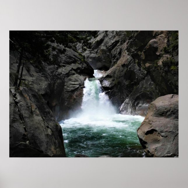 Floden Falls, Kung Canyon, CA Poster (Framsidan)