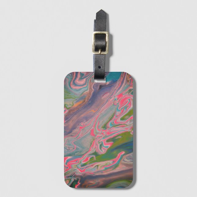 Floden Färg Flow Paint Art Bagagebricka (Framsida vertikal)
