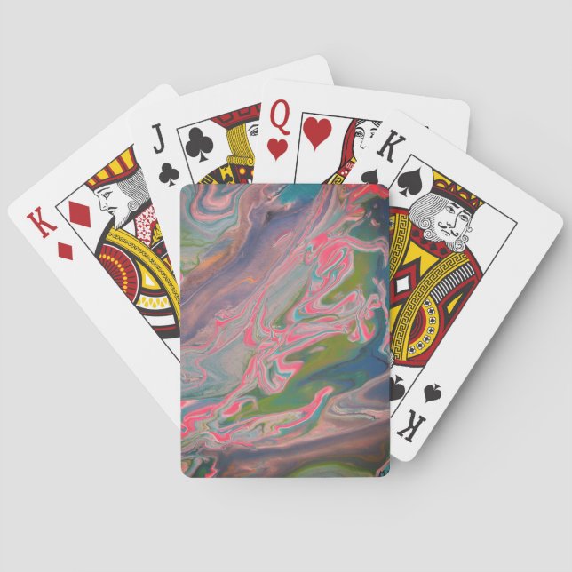 Floden Färg Flow Paint Art Casinokort (Baksidan)
