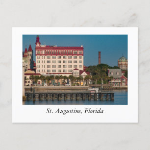Floden Front vid St Augustine Florida Vykort
