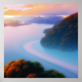 Floden genom Backe Poster