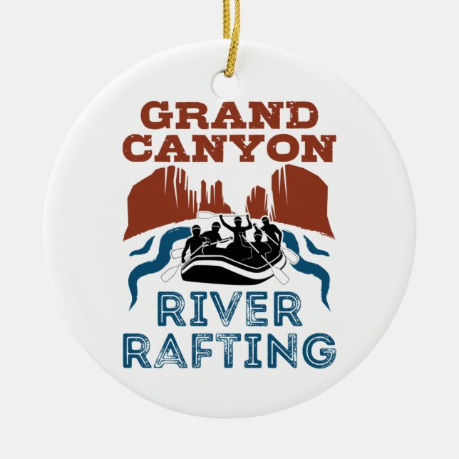 Floden Grand Canyon Raiting Colorado Julgransprydnad Keramik (Framsidan)