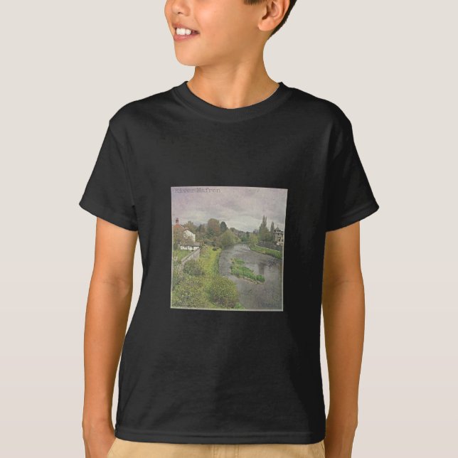 Floden Hafren i Newtown, Powys T Shirt (Framsida)