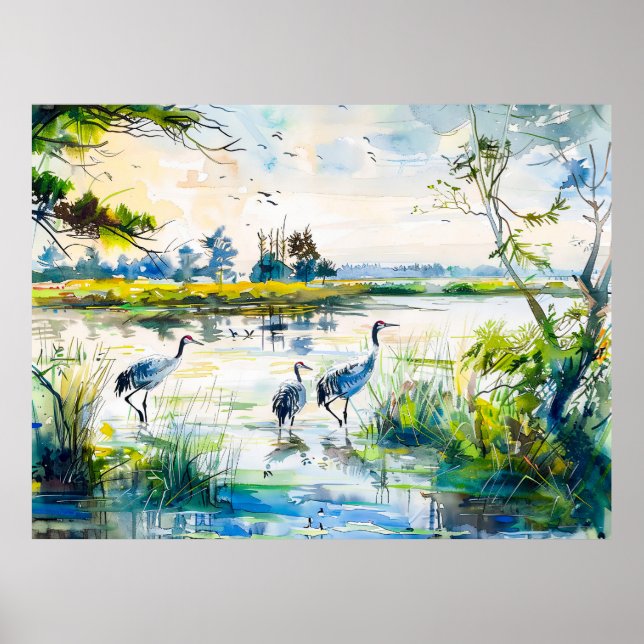 Floden Havelland Watercolor Stil Poster (Framsidan)