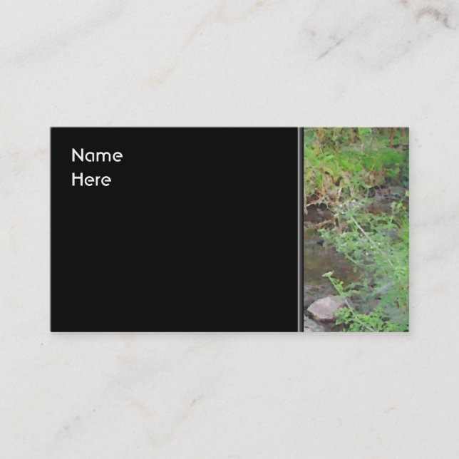 Floden i skogsmark. visitkort (Framsida)