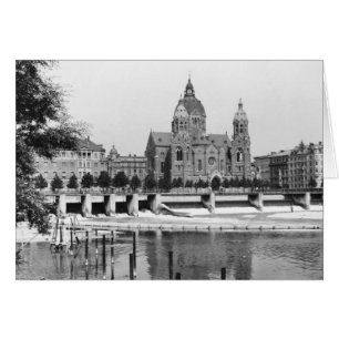 Floden Isar i München, 1910 Hälsningskort