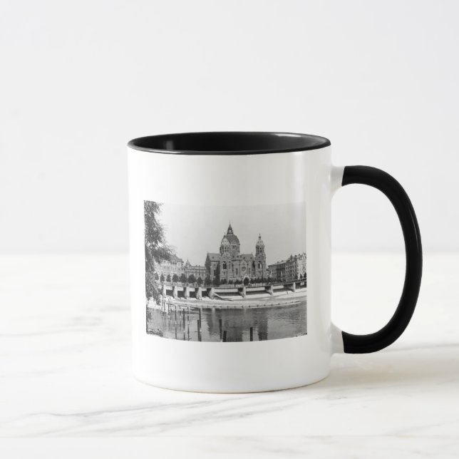 Floden Isar på Munich, c.1910 Mugg (Höger)