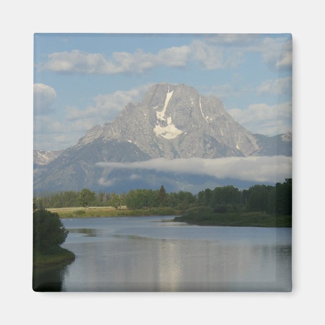 Floden Jackson Hål vid nationalparken Grand Teton Magnet (Framsidan)