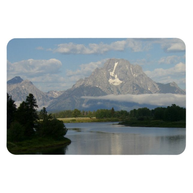 Floden Jackson Hål vid nationalparken Grand Teton Magnet (Horisontell)