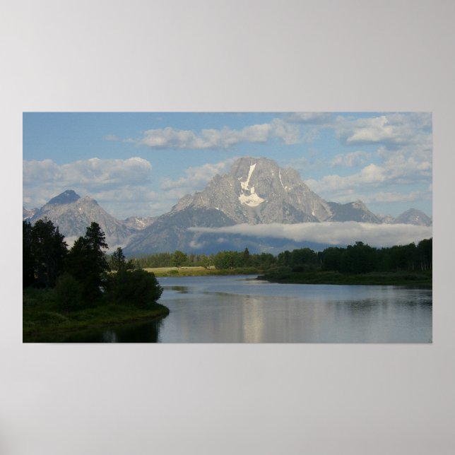 Floden Jackson Hål vid nationalparken Grand Teton Poster (Framsidan)