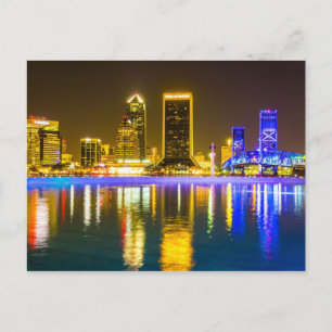 Floden Jacksonville Florida skyline Along Vykort