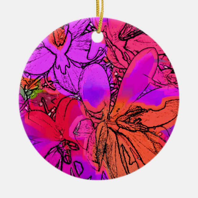 FLÖDEN JULGRANSPRYDNAD KERAMIK (Framsidan)