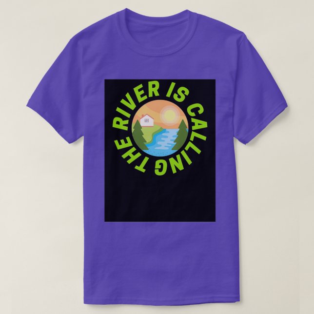 Floden kallar ljus Grönt T Shirt (Design framsida)