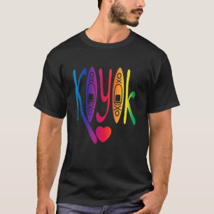 Floden Kayaking Heart for Sjö Kayak Resa Boating T Shirt