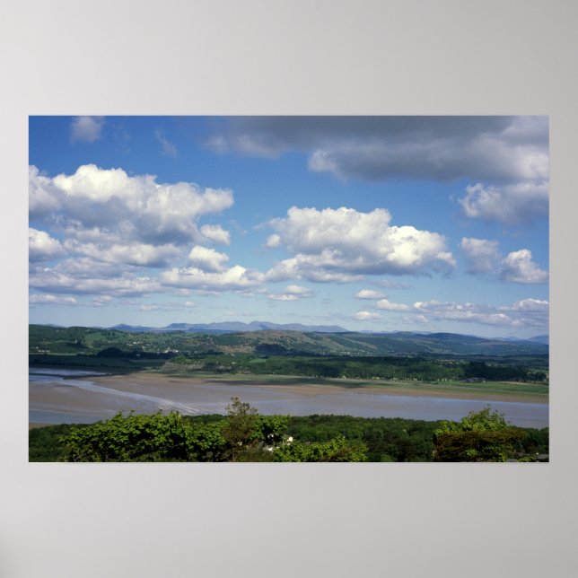 Floden Kent betraktad från Arnside Knott Arnside Poster (Framsidan)