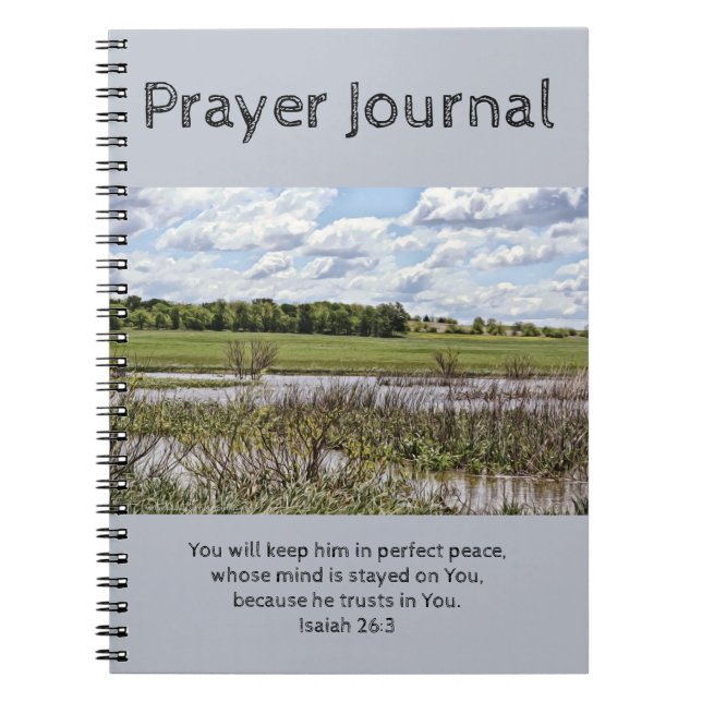 Floden Landcape Scene Prayer Journal Anteckningsbok (Framsidan)