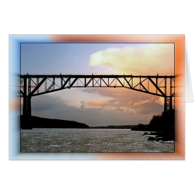 Floden Landmark in Winter Hälsningskort (Framsidan Horizontal)