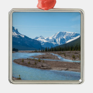 Floden längs Icefields Parkway Highway 93 - Kanada Julgransprydnad Metall