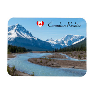 Floden längs Icefields Parkway Highway 93 - Kanada Magnet