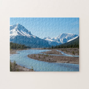 Floden längs Icefields Parkway Highway 93 - Kanada Pussel