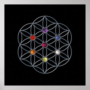 Floden Life Chakra Gemstone Poster