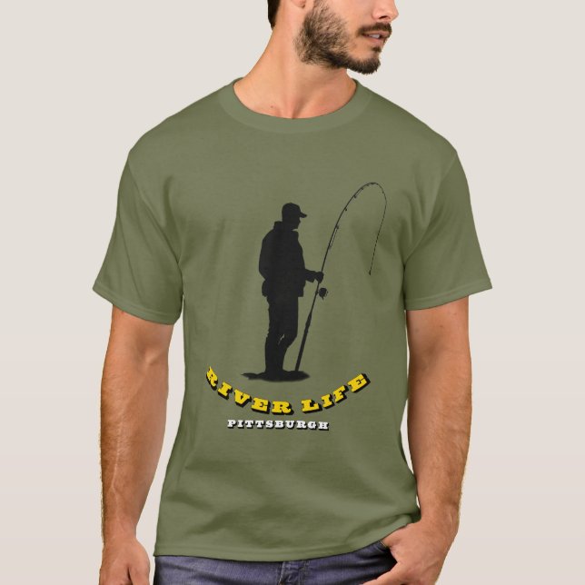 Floden Life Fisherman Pittsburgh T Shirt (Framsida)