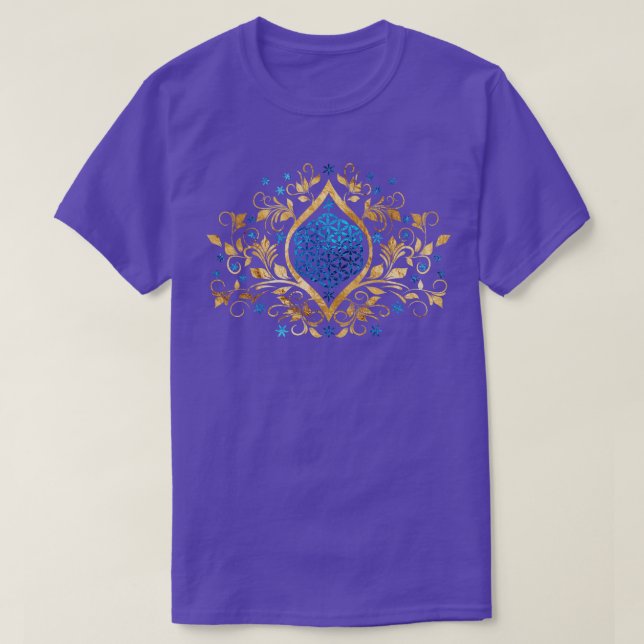 Floden Life Guld och Crystal Swirl Ornament T Shirt (Design framsida)