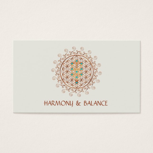 Floden Life, Livets träd, Kabbalah, Sephiroth Visitkort (Framsidan)