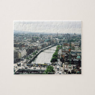 Floden Liffey puzzle, Dublin City Ireland panorama Pussel