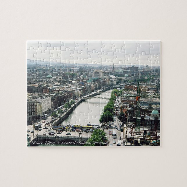 Floden Liffey puzzle, Dublin City Ireland panorama Pussel (Horisontell)