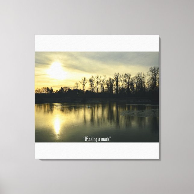 Floden Ligcape Sunrise Stretched Kanvastryck (Framsida)