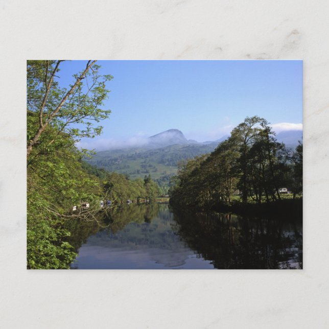 Floden Lochay Killin Scotland Vykort (Framsida)