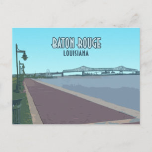 Floden Louisiana, Baton Rouge Mississippi Vykort