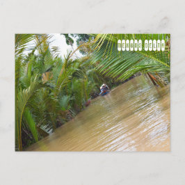 Floden Mekong Delta i Vietnam Vykort