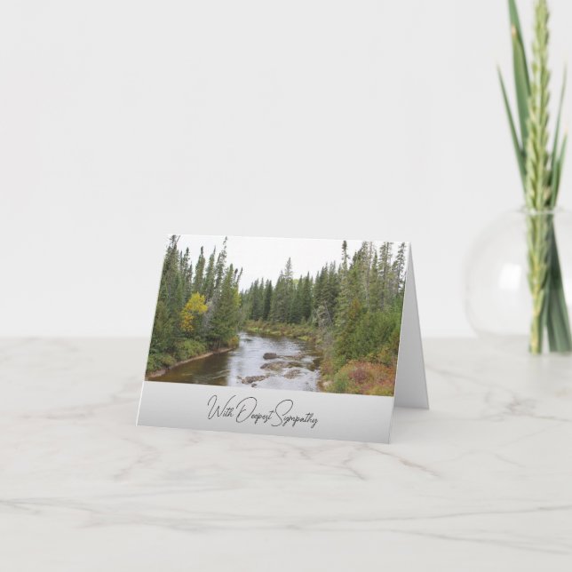 Floden mellan Evergreens - Sympathy Card Kort (Framsida)